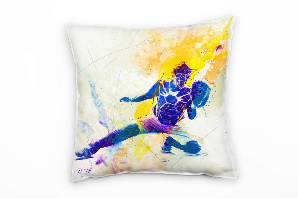 Paul Sinus Art Baseball V Deko Kissen Bezug 40x40cm für Couch Sofa Lounge Zierkissen