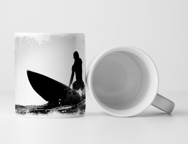 Paul Sinus Art Tasse Geschenk Künstlerische Fotografie – Surfer beim Wellenreiten