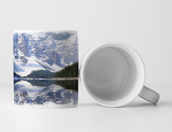 Paul Sinus Art Tasse Geschenk Landschaftsfotografie – Moraine See im Banff Nationalpark Kanada