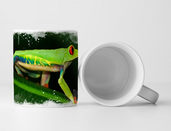 Paul Sinus Art Tasse Geschenk Tierfotografie – Frosch mit roten Augen