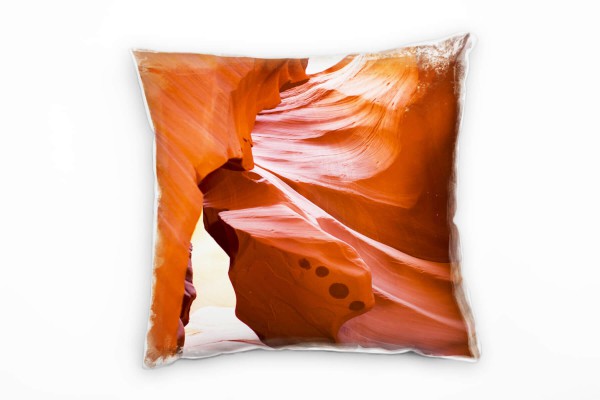 Paul Sinus Art Natur, Gestein, Canyon, orange Deko Kissen 40x40cm für Couch Sofa Lounge Zierkissen