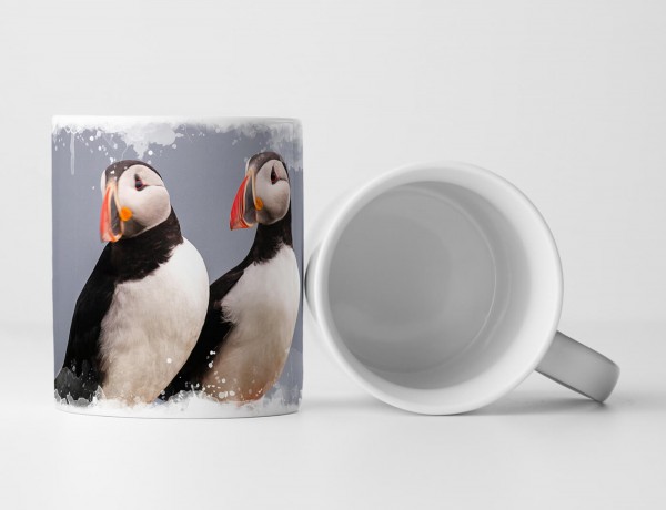 Paul Sinus Art Tasse Geschenk Tierfotografie – Süße Puffins aus Norwegen