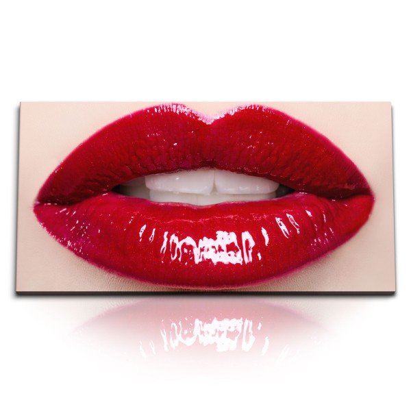 Paul Sinus Art Kunstdruck Bilder 120x60cm Rote Frauenlippen Sexy Lippenstift Schlafzimmer