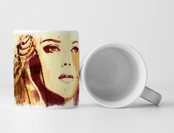 Paul Sinus Art Scarlett Johansson Tasse als Geschenk, Design Sinus Art