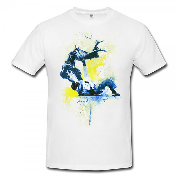 Paul Sinus Art Judo III Premium Herren und Damen T-Shirt Motiv aus Paul Sinus Aquarell