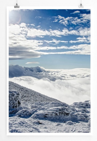 Paul Sinus Art Himmel Berge und Schnee 60x90cm Poster