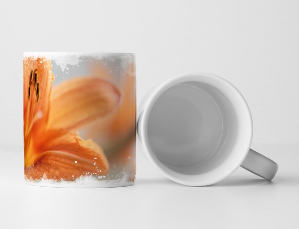 Paul Sinus Art Tasse Geschenk Lilienblüte – orange nah