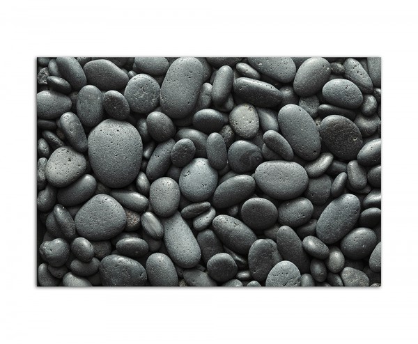 120x80cm Steine rund Hintergrund schwarz