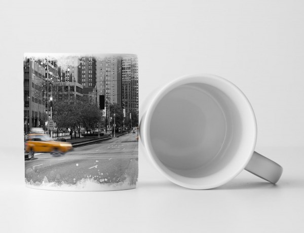 Paul Sinus Art Tasse Geschenk Naturfotografie – Gelbes Taxi in New York City USA