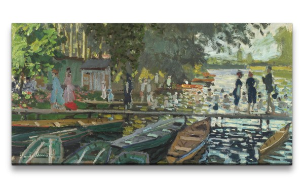 Paul Sinus Art Remaster 120x60cm Claude Monet Impressionismus weltberühmtes Wandbild Bathers at La Grenouillère