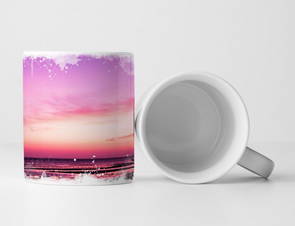 Paul Sinus Art Tasse Geschenk Landschaftsfotografie – Idyllischer rosa Sonnenaufgang