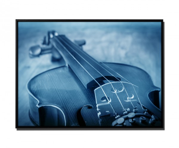 Paul Sinus Art 105x75cm Leinwandbild Petrol Violine Stillleben