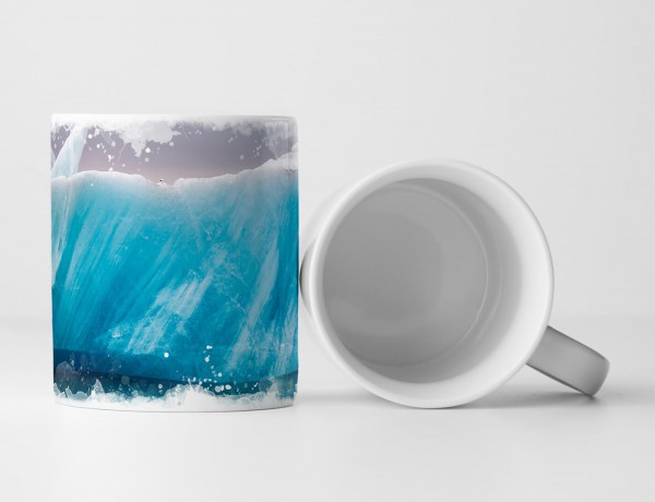 Paul Sinus Art Tasse Geschenk Landschaftsfotografie – Möwen auf Eis Island