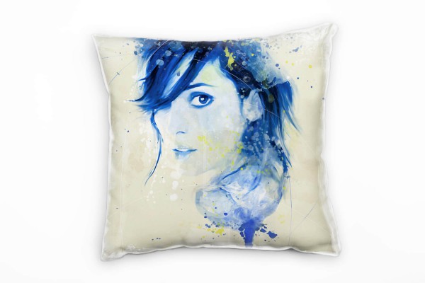 Paul Sinus Art Winona Ryder I Deko Kissen Bezug 40x40cm für Couch Sofa Lounge Zierkissen