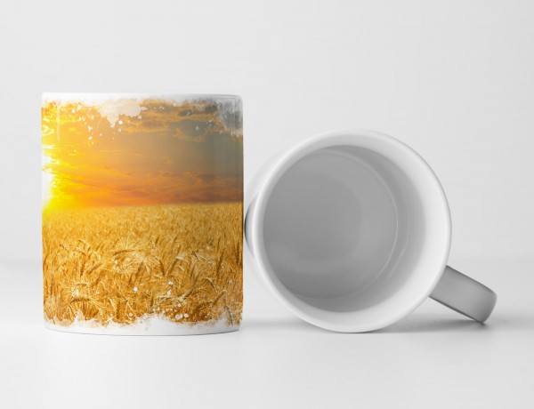 Paul Sinus Art Tasse Geschenk Landschaftsfotografie – Ruine bei Sonnenaufgang