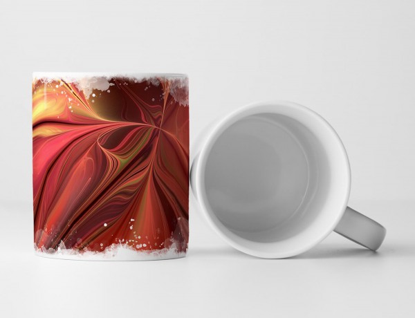 Paul Sinus Art Tasse Geschenk Digitale Grafik – Rotes Farbenmeer