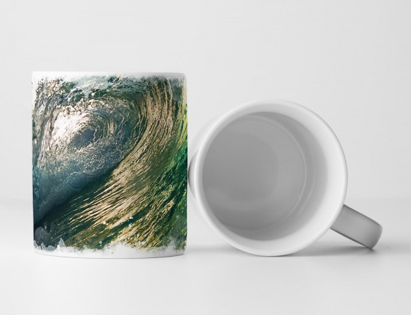 Paul Sinus Art Tasse Geschenk Künstlerische Fotografie – Grüne Surferwelle