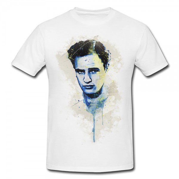 Paul Sinus Art Marlon Brando I Premium Herren und Damen T-Shirt Motiv aus Paul Sinus Aquarell