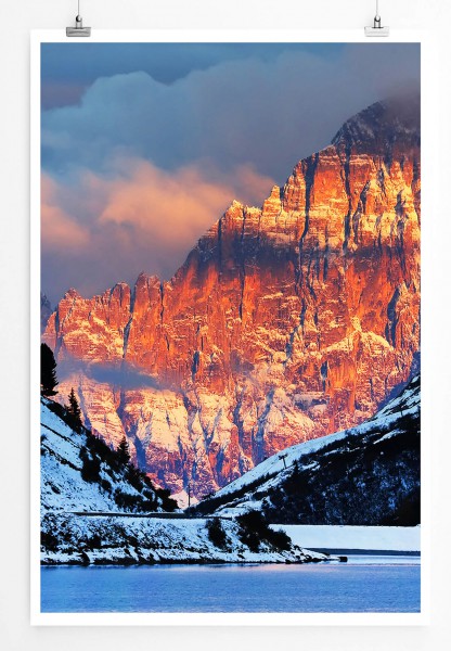 Paul Sinus Art Landschaftsfotografie 60x90cm Poster Monte Civetta in den Dolomiten Italien