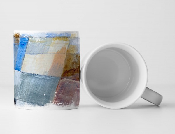 Paul Sinus Art Tasse Geschenk Abstraktes Bild mit vielen Rechteck