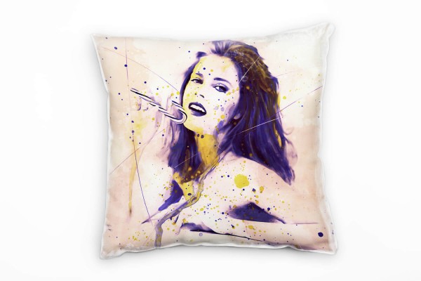 Paul Sinus Art Amy Adams I Deko Kissen Bezug 40x40cm für Couch Sofa Lounge Zierkissen