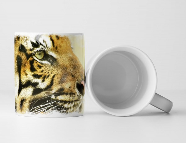 Paul Sinus Art Tasse Geschenk Tierfotografie – bengalischer Tiger im Profil