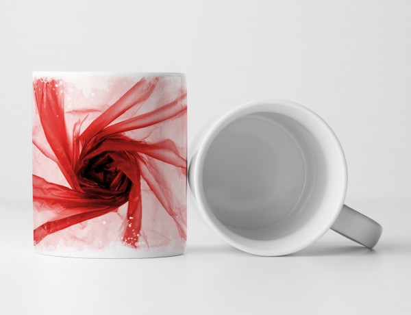 Paul Sinus Art Tasse Geschenk Künstlerische Fotografie – Rotes Abstraktes Muster