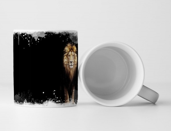 Paul Sinus Art Tasse Geschenk Tierfotografie – Löwe im dunkeln