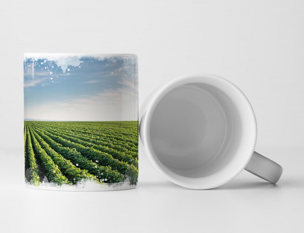 Paul Sinus Art Tasse Geschenk Landschaftsfotografie – Sojafelder im Sommer