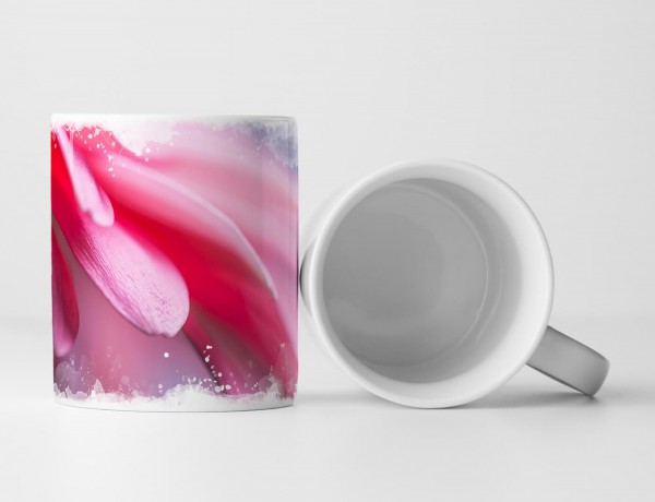 Paul Sinus Art Tasse Geschenk Naturfotografie – Nahaufnahme einer pinken Gebera Blumen