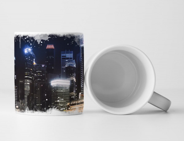 Paul Sinus Art Tasse Geschenk Singapur Skyline