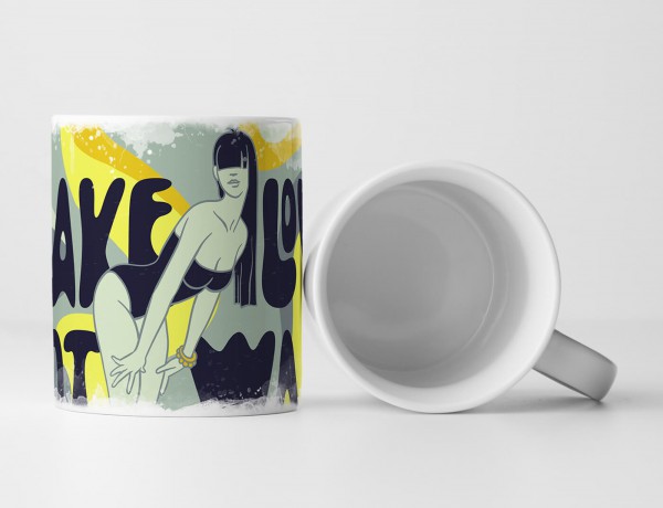 Paul Sinus Art EAU ZONE Motiv Spruch Tasse Geschenk