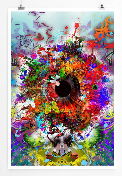 Paul Sinus Art Digitale Grafik  Ornamentales Auge 60x90cm Poster