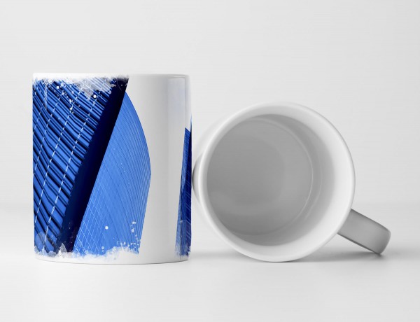 Paul Sinus Art Tasse Geschenk Architekturfotografie – Zwei blaue Riesen