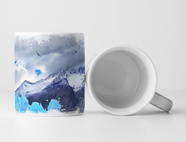 Paul Sinus Art Tasse Geschenk Fotocollage – Pantagonische Gletscher Chile