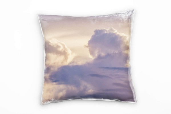 Paul Sinus Art Natur, Himmel, Wolken, Sonnenschein, grau Deko Kissen 40x40cm für Couch Sofa Lounge Zierkissen