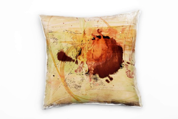 Paul Sinus Art Couch Sofa Lounge Zierkissen in 40x40cm Oxidrot Pastellorange Feuerrot Grün