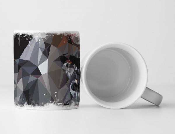 Paul Sinus Art Tasse Geschenk abstrakter Gorilla – Polygonal