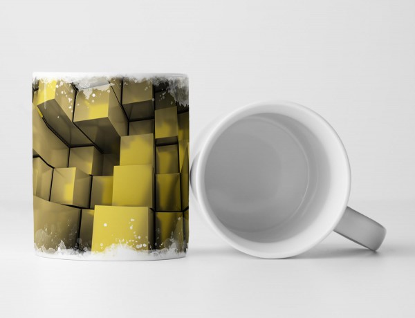 Paul Sinus Art Tasse Geschenk Digitale Grafik – Gelbe Quader