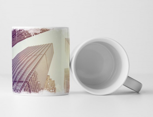 Paul Sinus Art Tasse Geschenk Architekturfotografie –Wolkenkratzer in Manhattan NYC USA