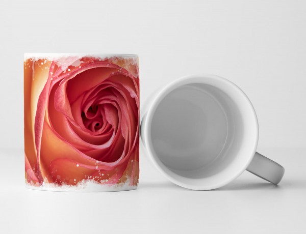 Paul Sinus Art Tasse Geschenk Naturfotografie – Rosa gelbe Rose