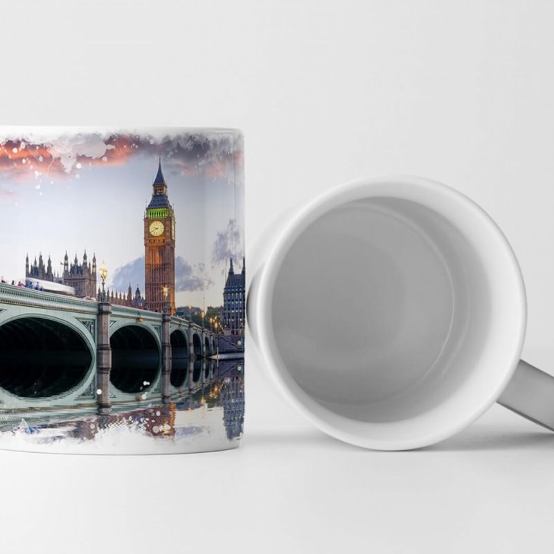 Tasse Geschenk Architekturfotografie – Sonnenaufgang an der Westminster Bridge London UK