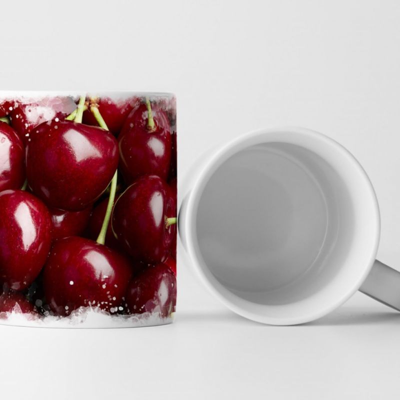 Tasse Geschenk Food-Fotografie – Kirschen mit Stiehl