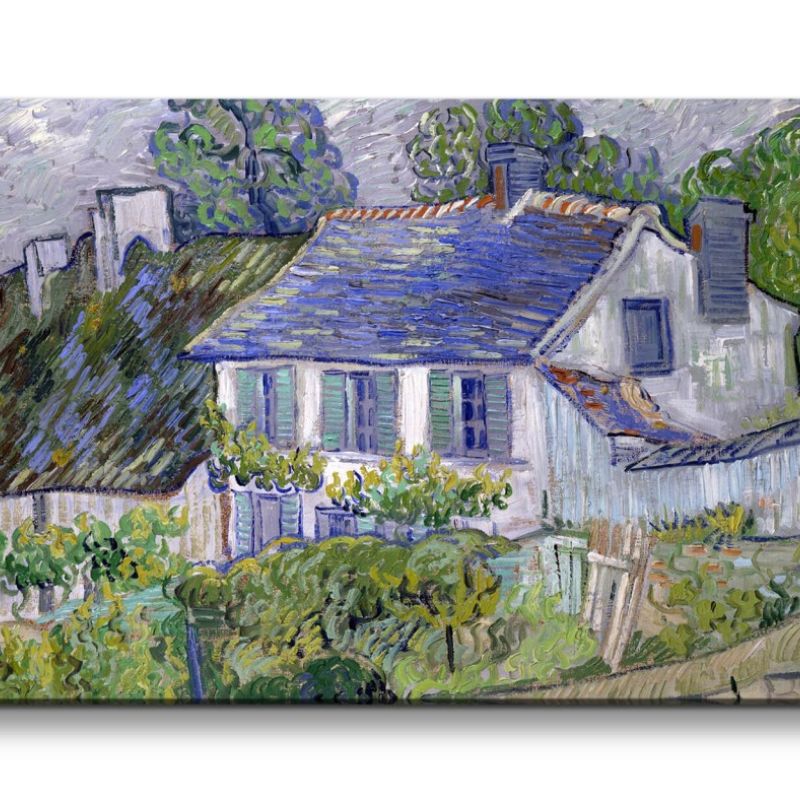 Remaster 120x60cm Vincent van Gogh’s Houses at Auvers Impressionismus Farbenfroh zeitlose Kunst