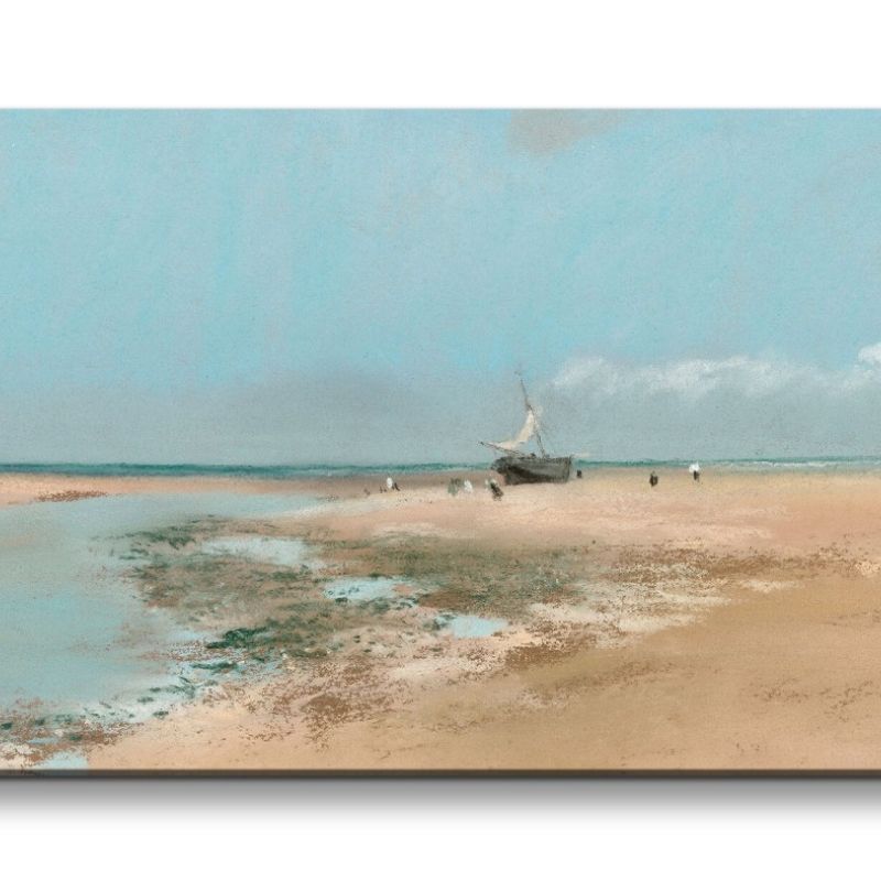 Remaster 120x60cm Edgar Degas weltberühmtes Wandbild Beach at Low Tide zeitlose Kunst