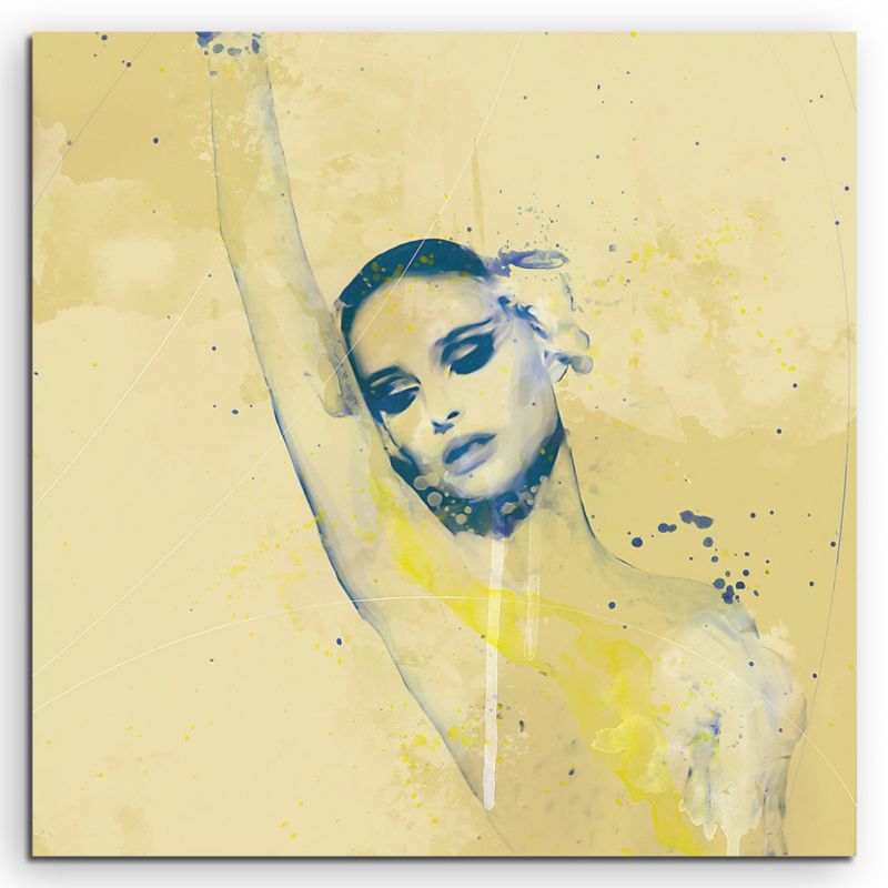 Natalie Portman V Aqua 60x60cm Wandbild Aquarell Art