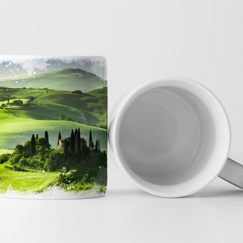 Tasse Geschenk Landschaftsfotografie – Himmel über San Quirico d’Orcia Toskana Italien