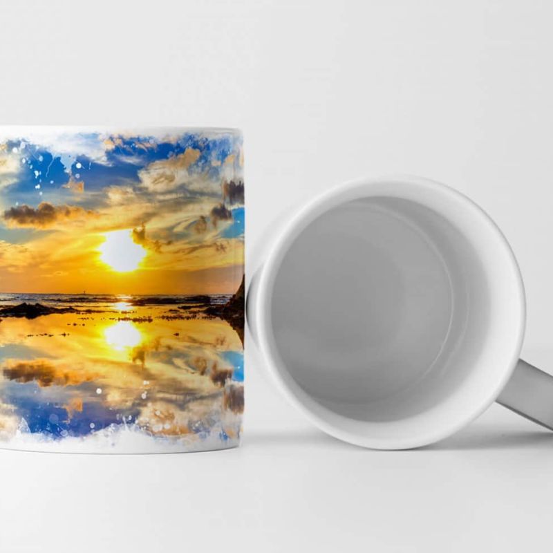 Tasse Geschenk Landschaftsfotografie – Leuchtend blauer Wolkenhimmel