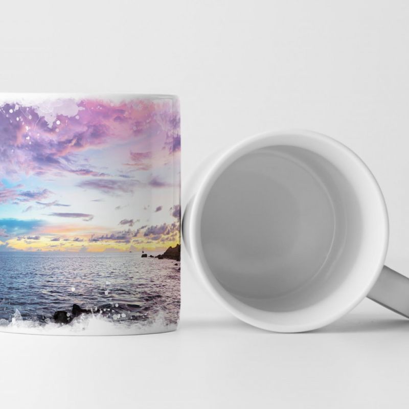 Tasse Geschenk Sonnenuntergang am Meer