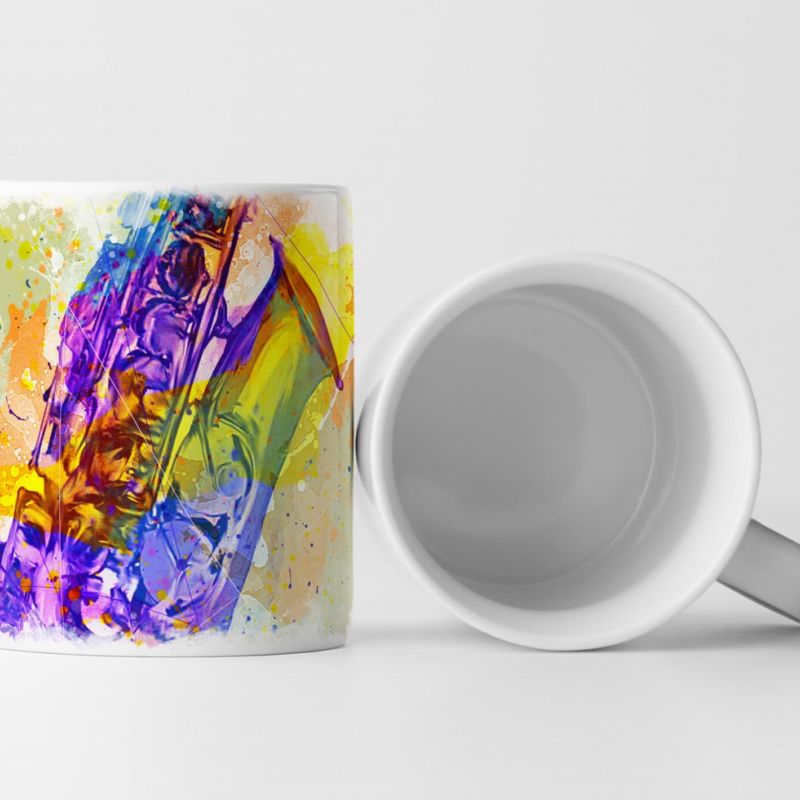 Saxophon Tasse als Geschenk,  Design Sinus Art